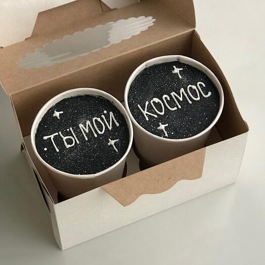 Cake to go ТЫ МОЙ КОСМОС. Торт в стакане 2шт