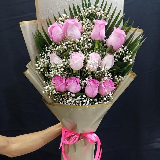 One side pink bouquet