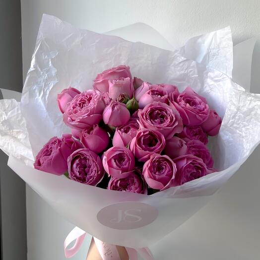 Elegante ramo de peonía rosa arbusto