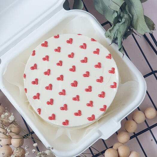 Бенто-торт с сердечками