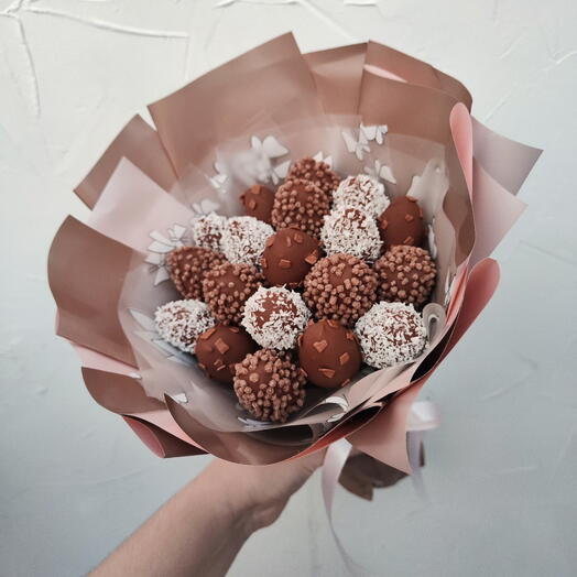 Ramo de fresas en chocolate con leche
