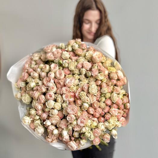 101 кустовая пионовидная роза