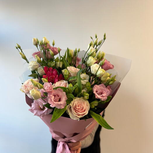 Bukiet  Roża Eustoma