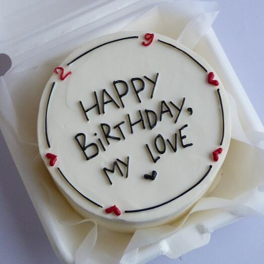 Бенто торт с надписью Happy birthday, my love