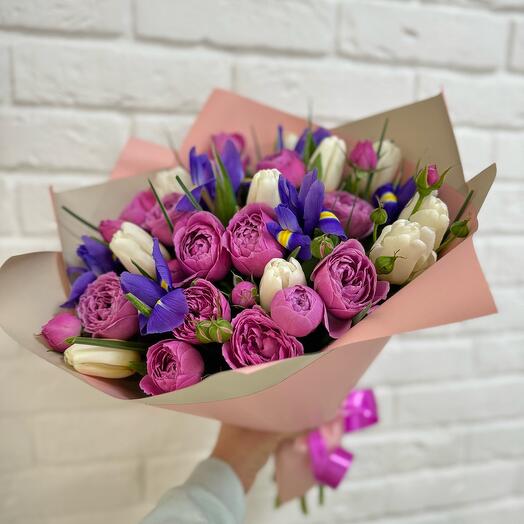 Букет с тюльпанами