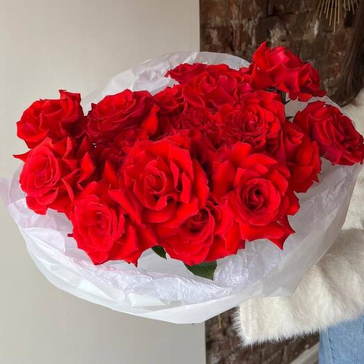 Big size букет из страстных алых роз ❣️