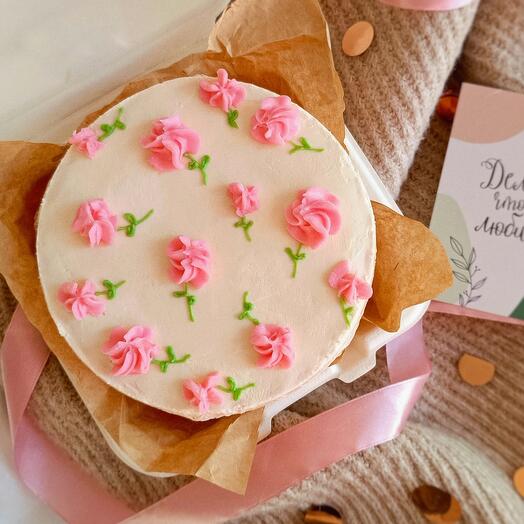 🌹Бенто-торт с розочками для девушки, женщины🌹
