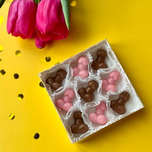 Penis-shaped chocolates