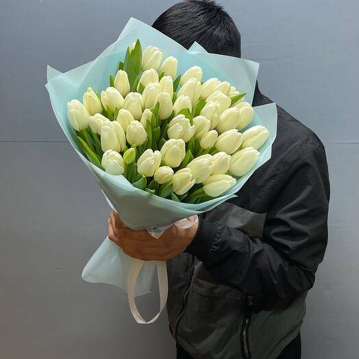 Tulipanes blanco 51 piezas