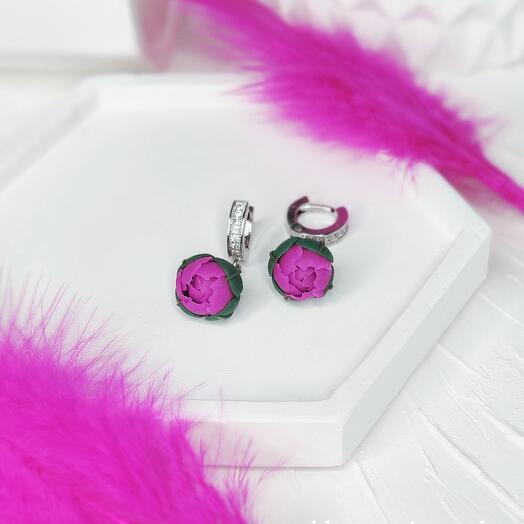 Серьги "peony bud"