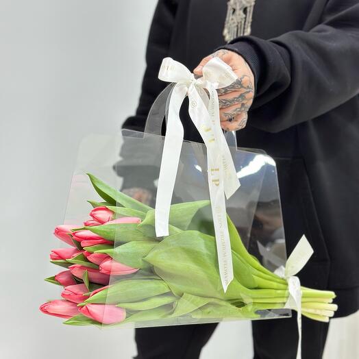 Тюльпаны в сумке 15 шт