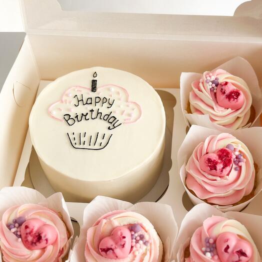 Bento Cake Set+Cupcakes