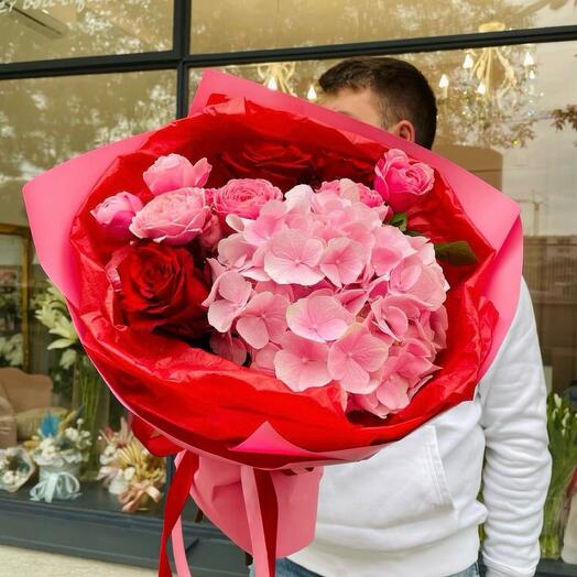 Pink and red