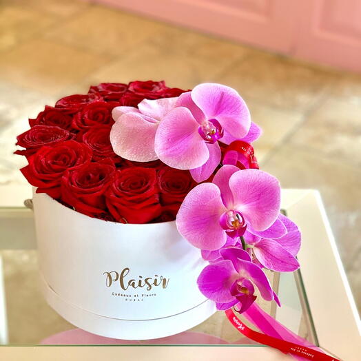 Luxury rose and orchid box