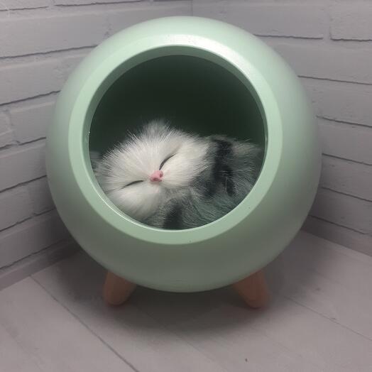 Ночник "Котёнок в зелёном  домике"