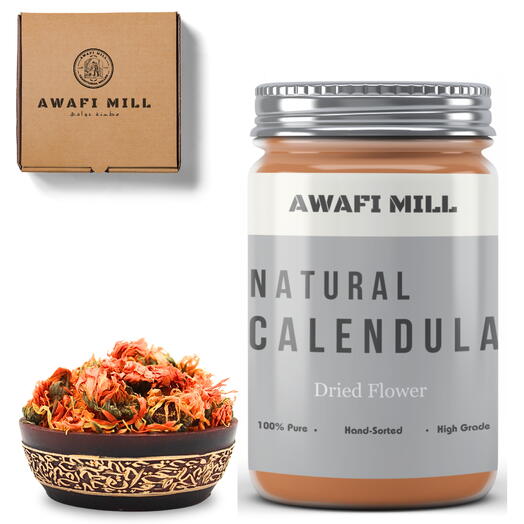 AWAFI MILL Calendula Flower Petals | Dried pot marigold - Bottle of 100 Gram