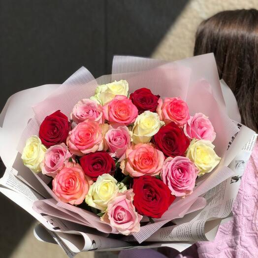 Микс одноголовых роз