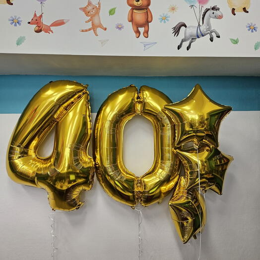 Ulduzlu qızılı balonlar dəsti