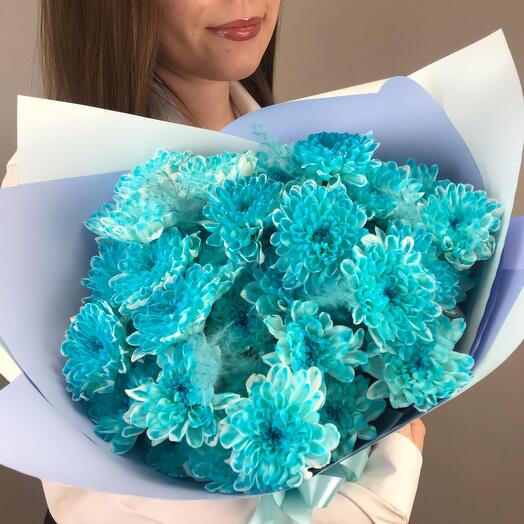 Букет из голубых хризантем💙