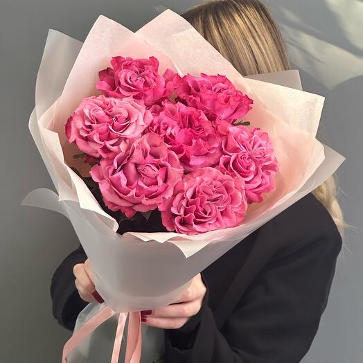 Яркие пионовидные розы-бантики💞7