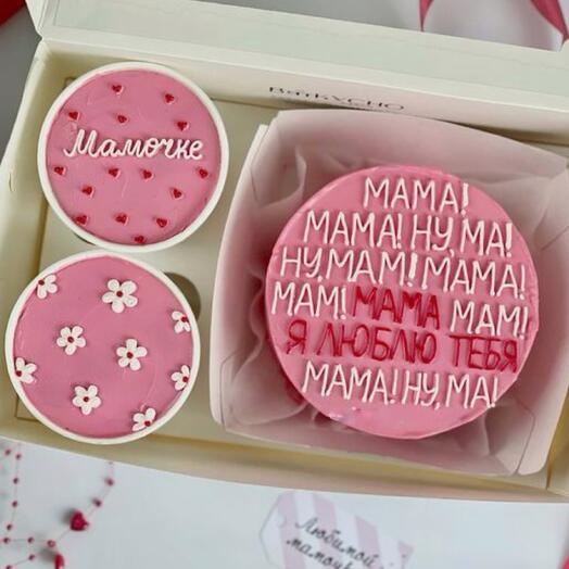 Бенто торт и капкейки день матери