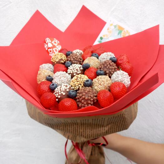 Букет 🍓Клубничный🍓с голубикой