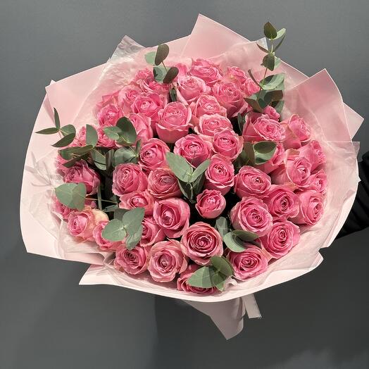 51 Роза с эвкалиптом 🎀