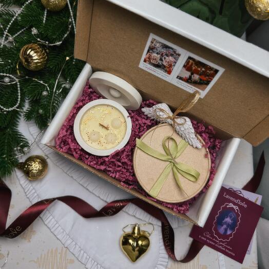 (Арт37)Подарочный сет «Новый год»  (свеча, мелтсы) Рождество