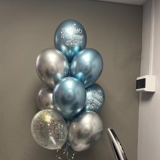 Fountain of balloons "Happy birthday to you"