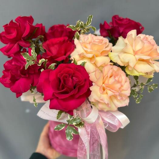 Французская Роза в прекрасной коробке Изюмка