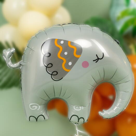 Воздушный шар гелий «Слон». Helium foil balloon Elephant kids