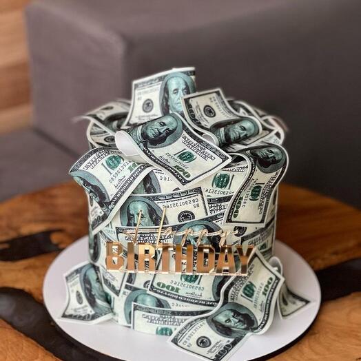 Торт "Долларовый" на День Рождения 💸🎂