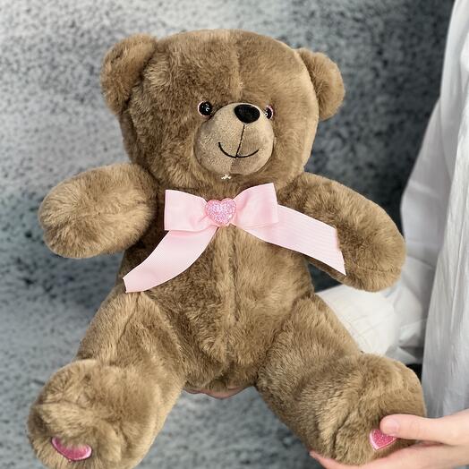 Игрушка мягкая (Мишка с бантом) 40 см