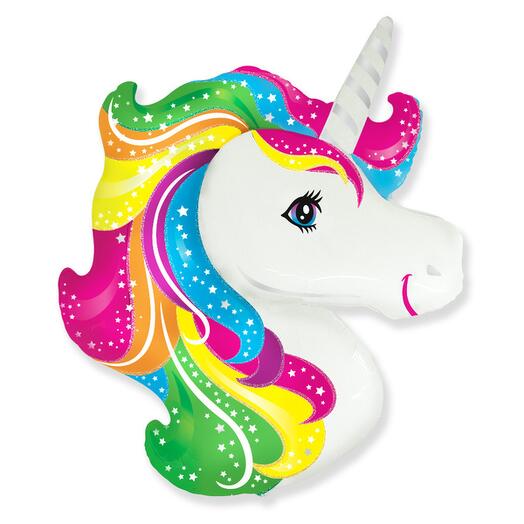 Летающий шар Радужный единорог 101см