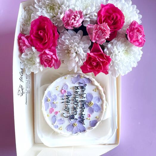 PP Bento Cake + flores