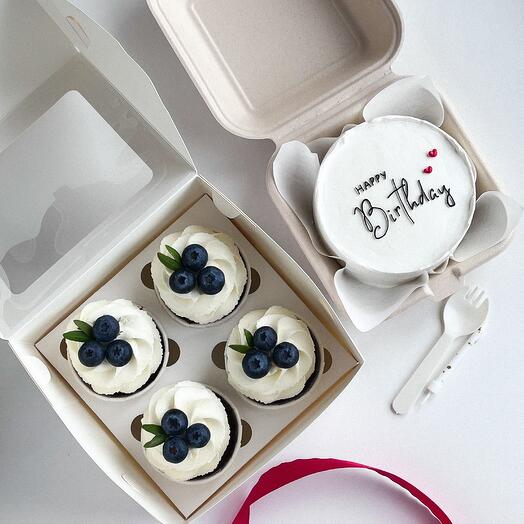 Bento cake and cupcakes for birthday to mom, sister, husband, friend, colleague, girlfriend, grandmother, wife