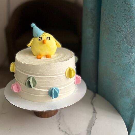 Детский торт с цыпленком