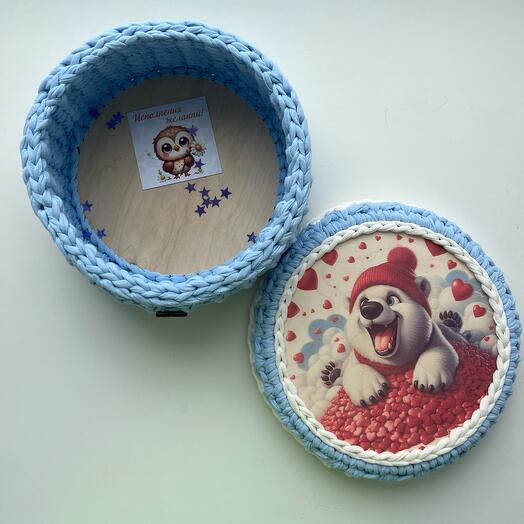 Корзина интерьерная Белый медведь