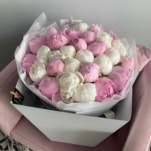 31 пион микс в коробке