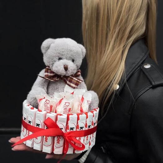 Oso de peluche con dulces