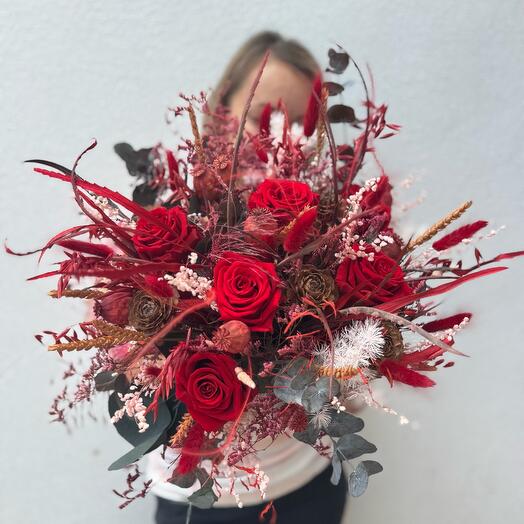 Desire - flores preservadas y secas, duraderas, regalo sin mantenimiento