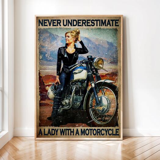 Интерьерный постер "Мотоциклы" винтажная картина 01-0003