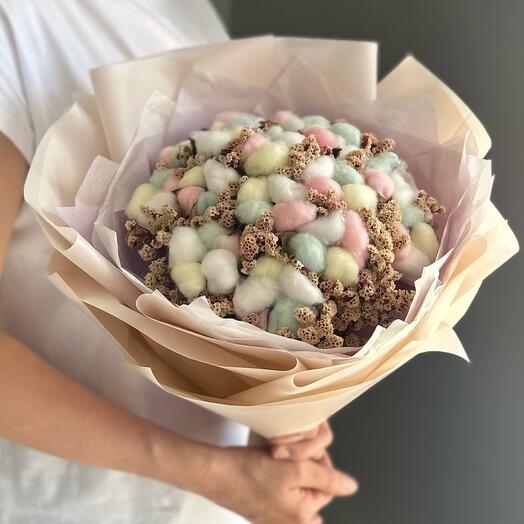 Букет с хлопком и каспией