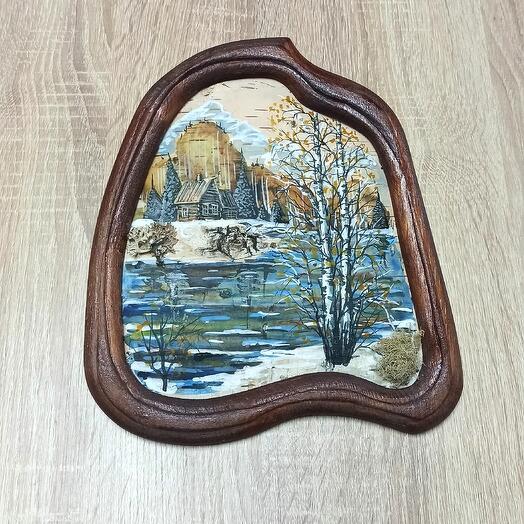 Картина на бересте фигурная 2 (20*25)