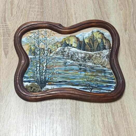 Картина на бересте фигурная 4 (20*30)