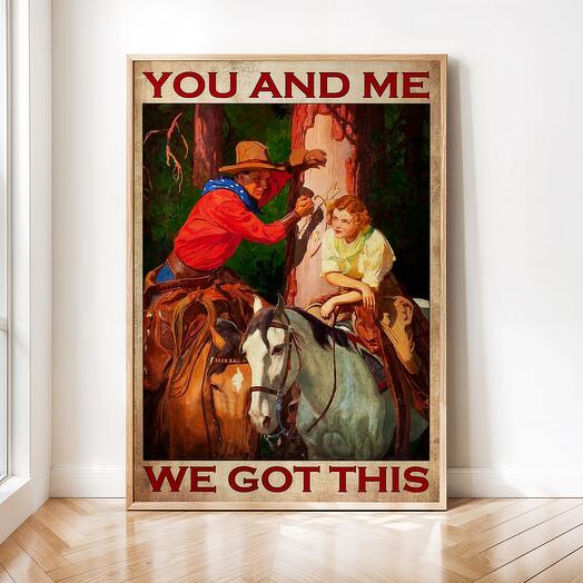 Интерьерный постер "Лошади" винтажная картина 02-0179