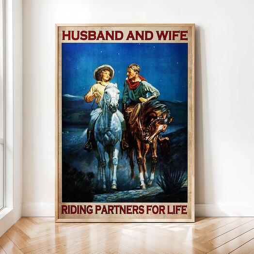 Интерьерный постер "Лошади" винтажная картина 02-0184