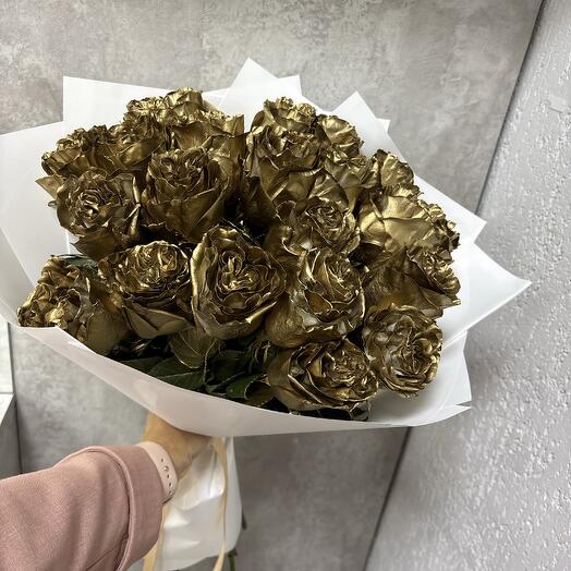 Букет из золотых роз