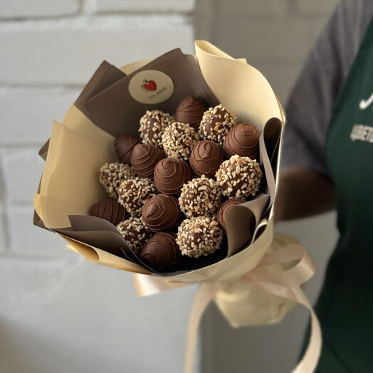 Букет Клубника в шоколаде «Молочный»