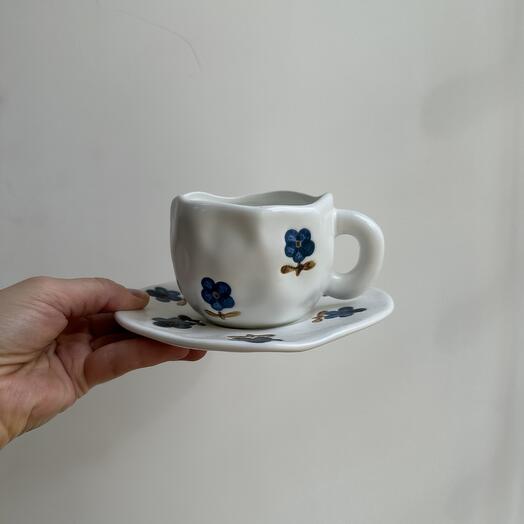 Чайная пара Незабудки